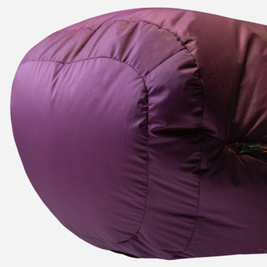 Mountain Equipment Classic Eco 300 Women's Sleeping Bag Outdoor Action Raisin - Baffle Foot-box