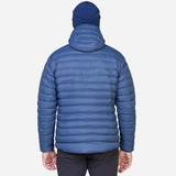 Mountain Equipment Earthrise Hooded Men's Pullover Outdoor Action Dusk - Back Fit on Model