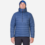 Mountain Equipment Earthrise Hooded Men's Pullover Outdoor Action Dusk - Front Fit on Model