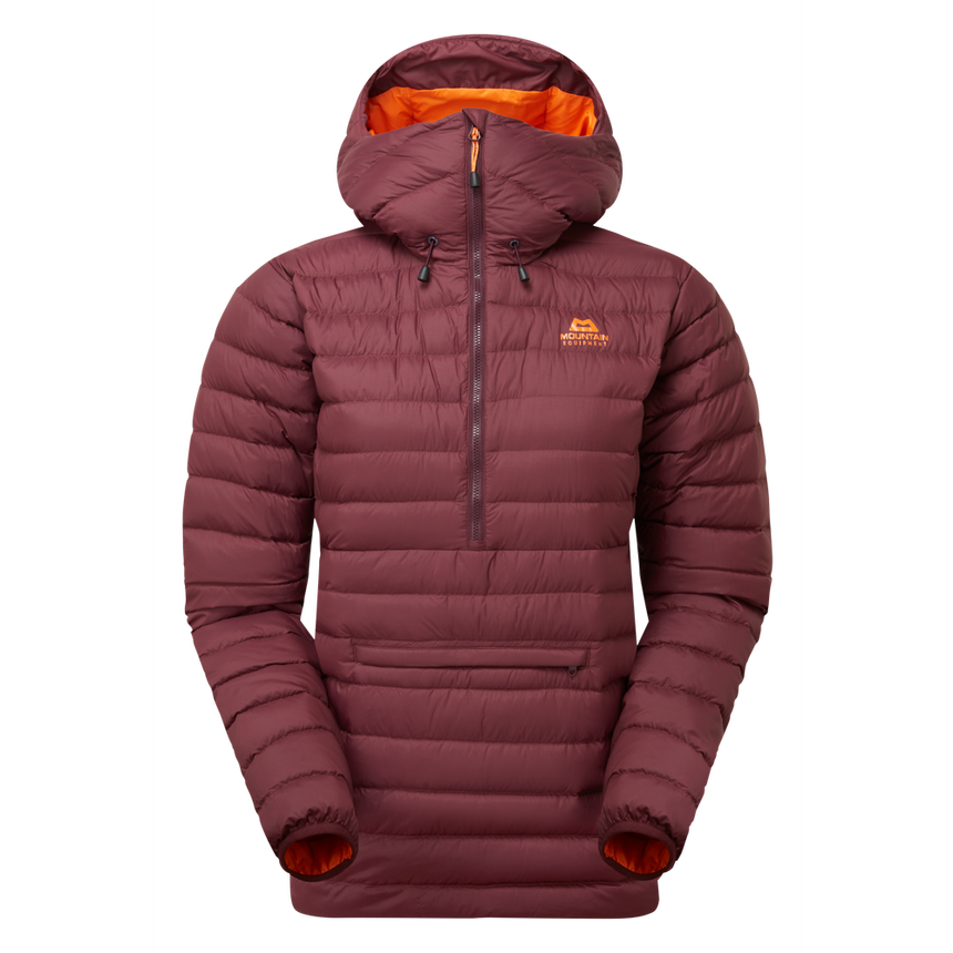 Mountain Equipment Earthrise Hooded Women's Pullover Outdoor Action Raisin - Front