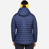 Mountain Equipment Earthrise Hooded Women's Pullover Outdoor Action Cosmos - Back Fit on Model