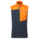 Mountain Equipment Aerotherm Men's Vest Outdoor Action BlueNights/Ember - Front