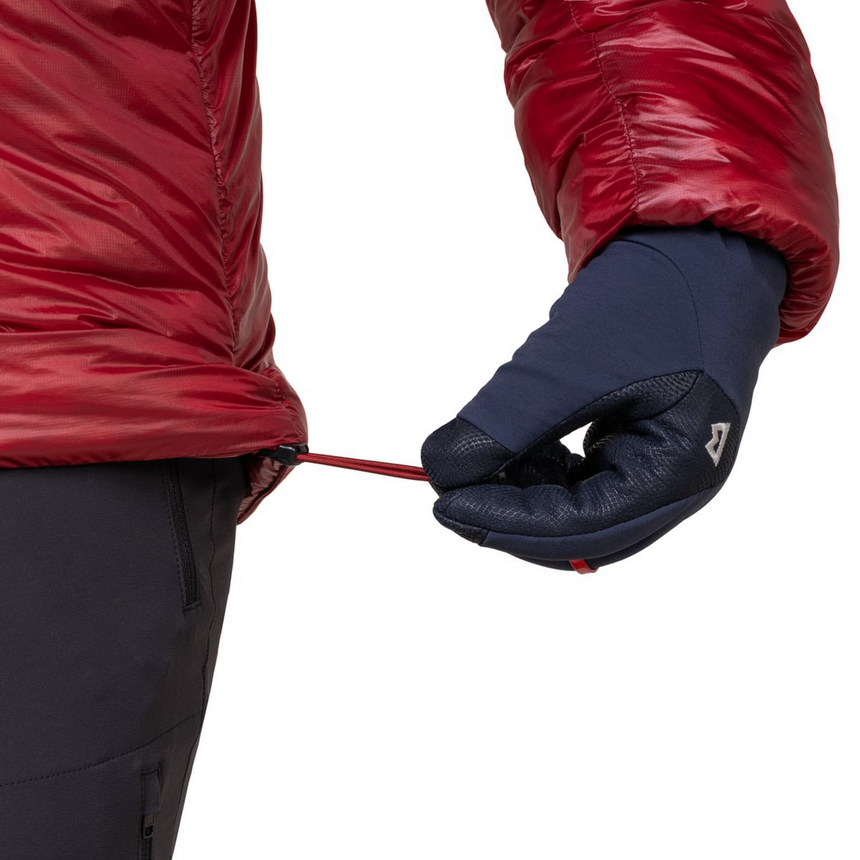 Mountain Equipment Oreus Hooded Men's Jacket Outdoor Action Merlot/Admiral Blue- hem