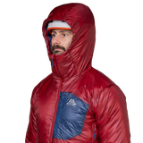Mountain Equipment Oreus Hooded Men's Jacket Outdoor Action Merlot/Admiral Blue- hood