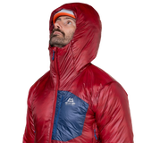 Mountain Equipment Oreus Hooded Men's Jacket Outdoor Action Merlot/Admiral Blue- hood