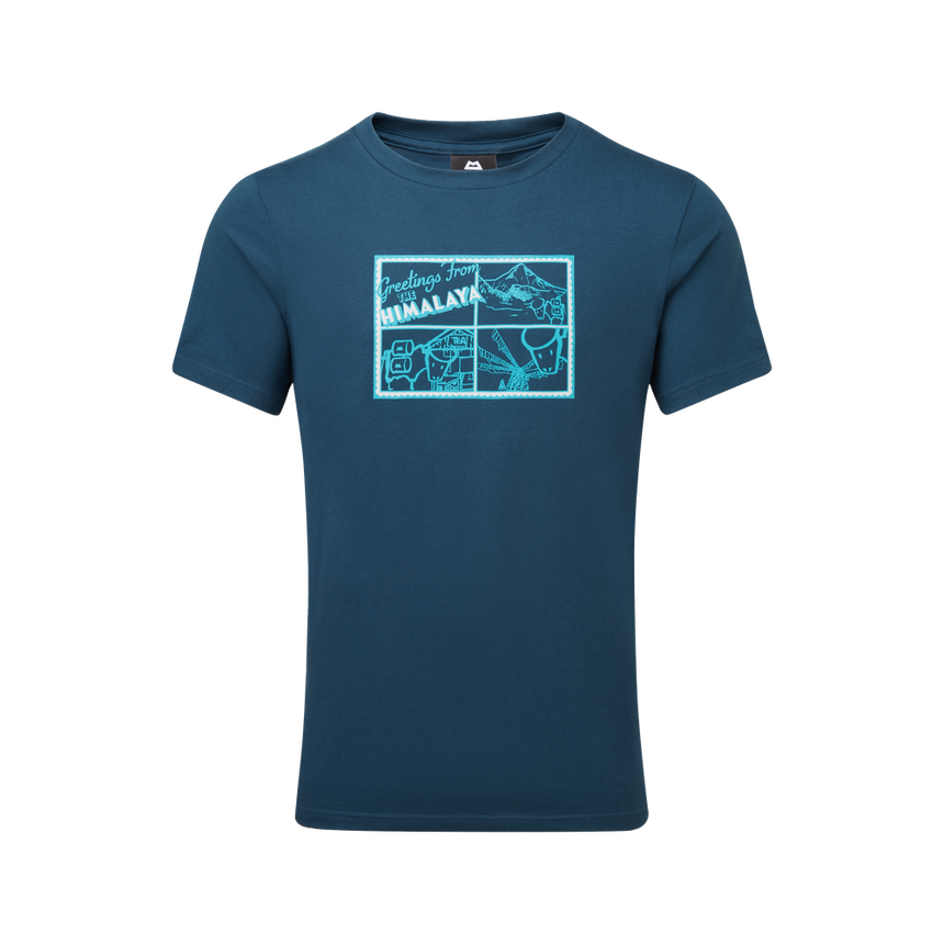 Mountain Equipment Yorik Himalaya Men's Tee Outdoor Action Majolica Blue - Front