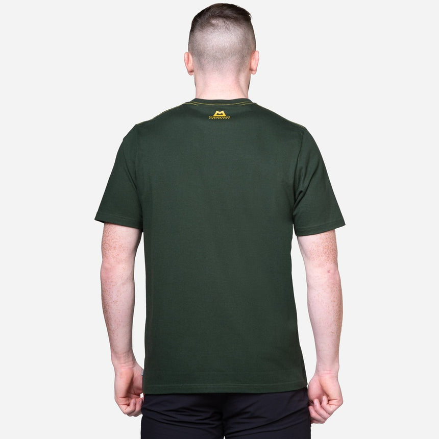 Mountain Equipment Yorik Himalaya Men's Tee Outdoor Action Conifer - Back Fit on Model