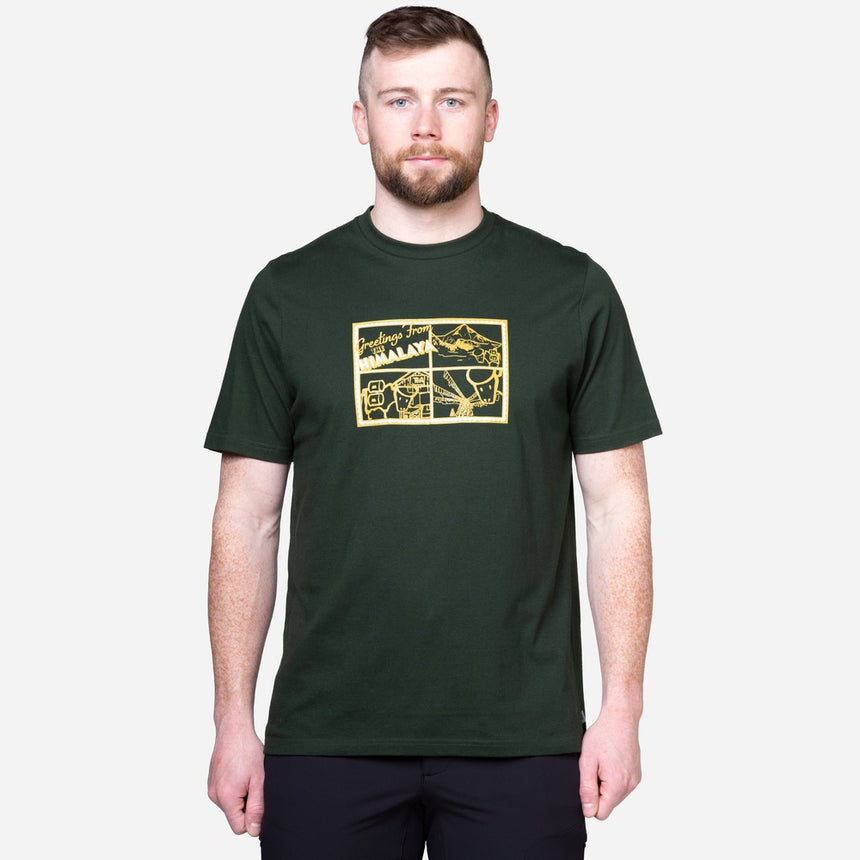 Mountain Equipment Yorik Himalaya Men's Tee Outdoor Action Conifer - Front on Model