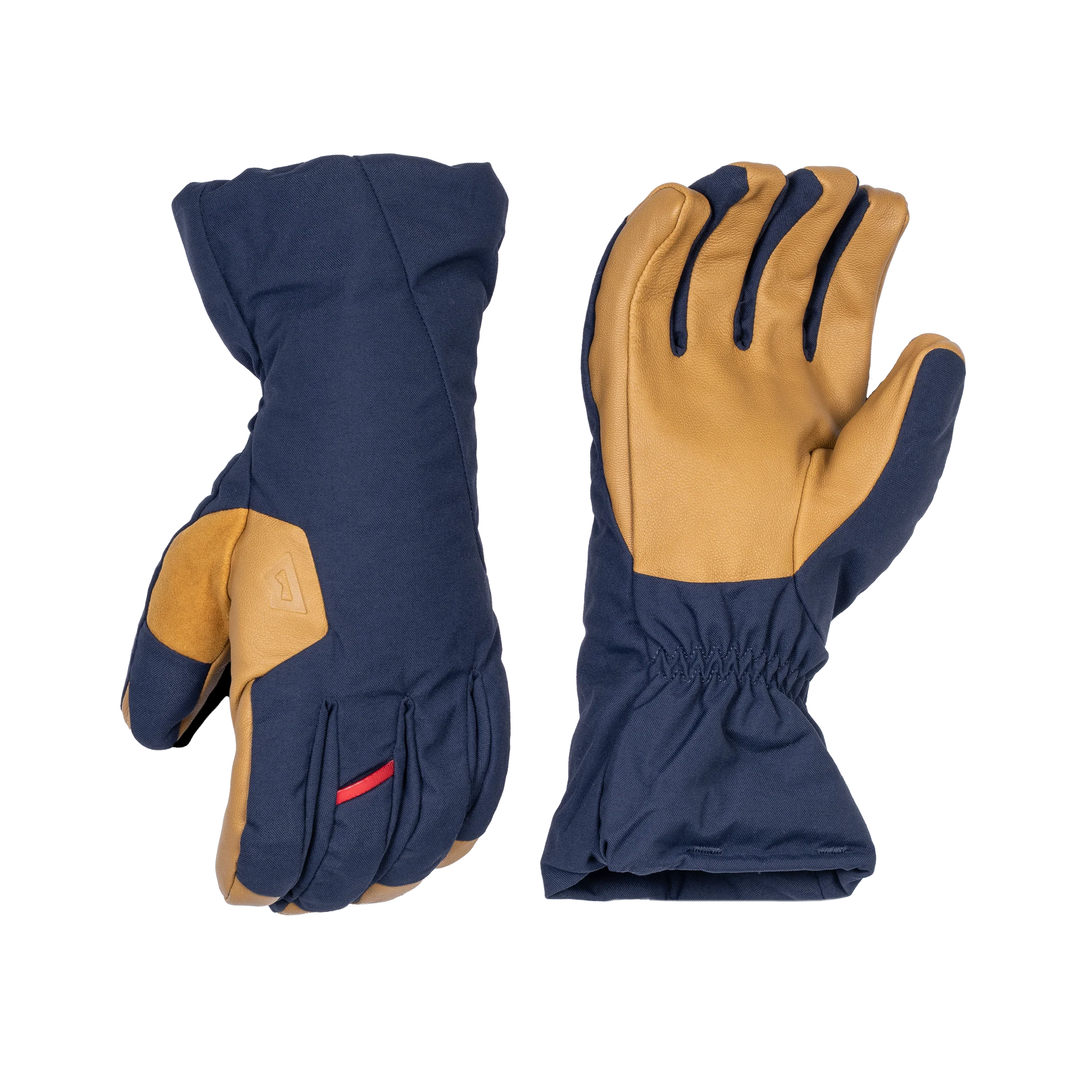 Mountain Equipment Guide Glove in Cosmos/Tan - back view showing fibre pile lining