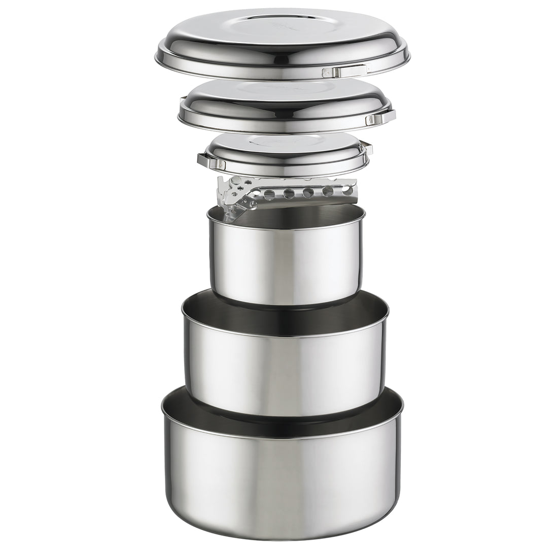 MSR Alpine™ 4 Pot Set Outdoor Action- Nesting Detail