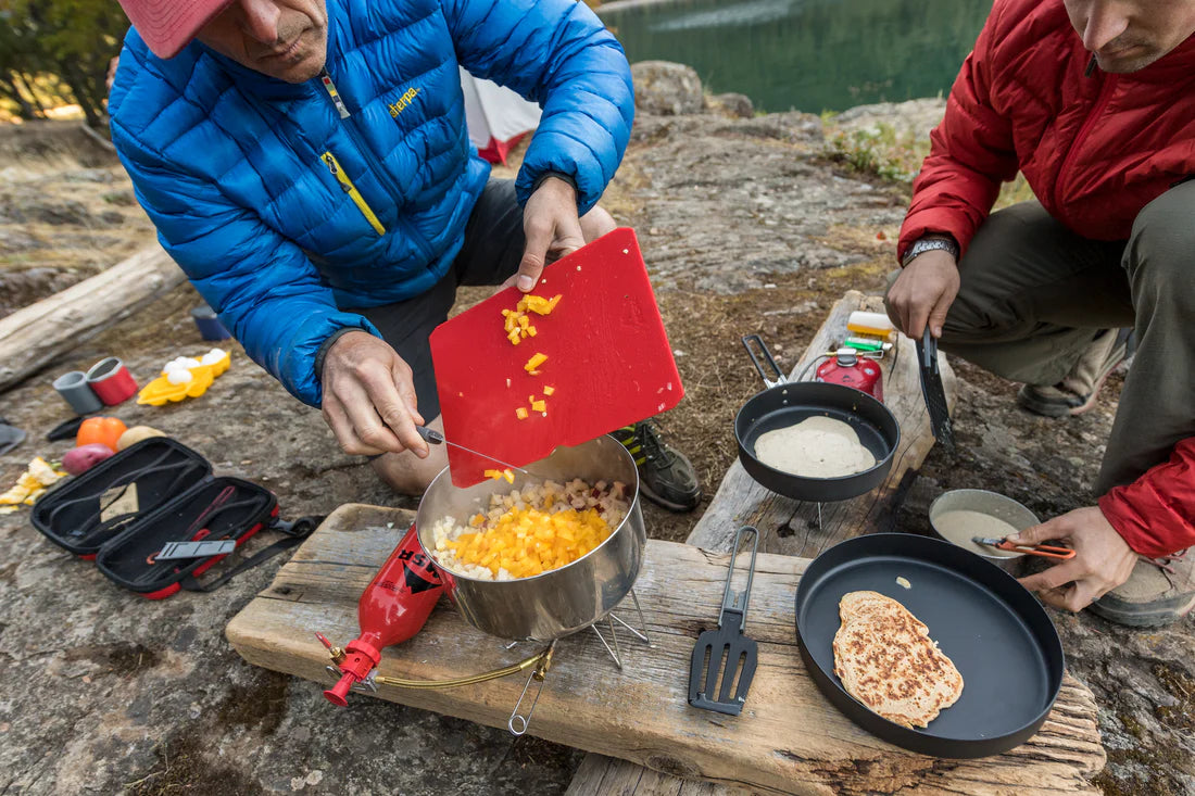 MSR Alpine Deluxe Kitchen Set Outdoor Action- Product in use