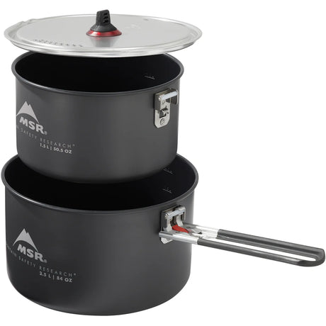 MSR Ceramic 2 Pot Set Outdoor Action- Nesting Detail