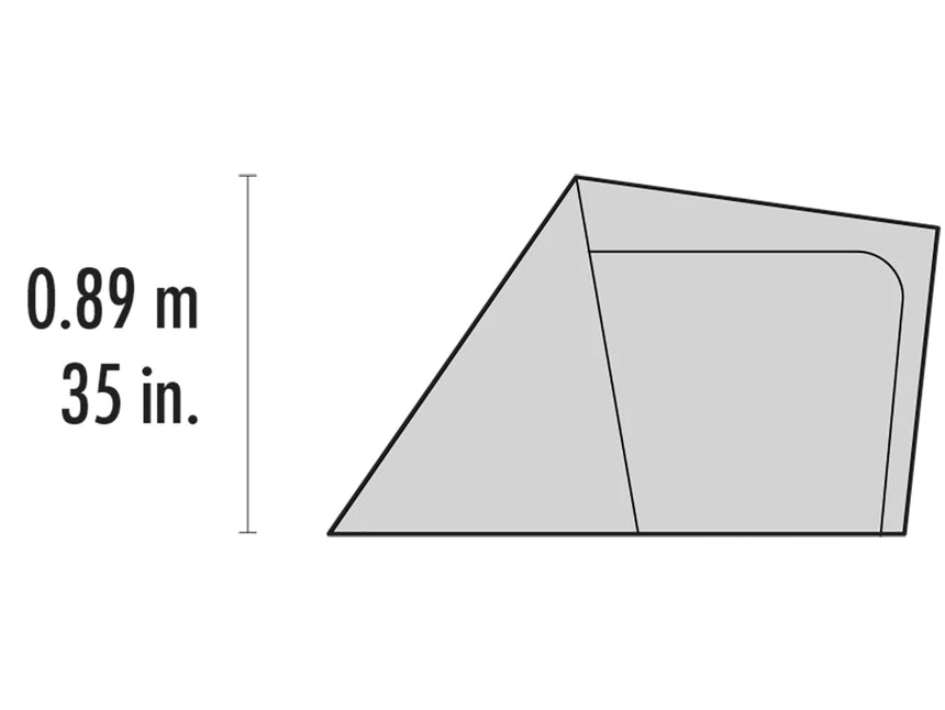 MSR Gear Shed for Elixir™ & Hubba Hubba™ Tent Series Outdoor Action- floorplan (side)