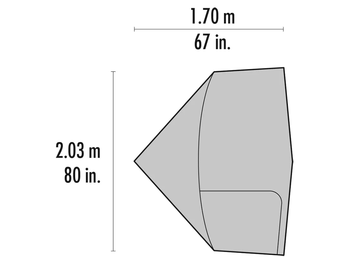 MSR Gear Shed for Elixir™ & Hubba Hubba™ Tent Series Outdoor Action- floorplan (top)
