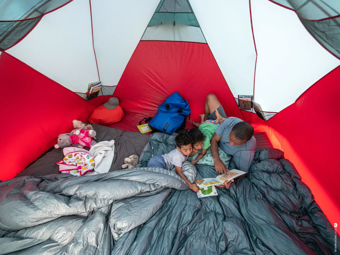 MSR Habitude 6 Family & Group Camping Tent Outdoor Action- Inside 