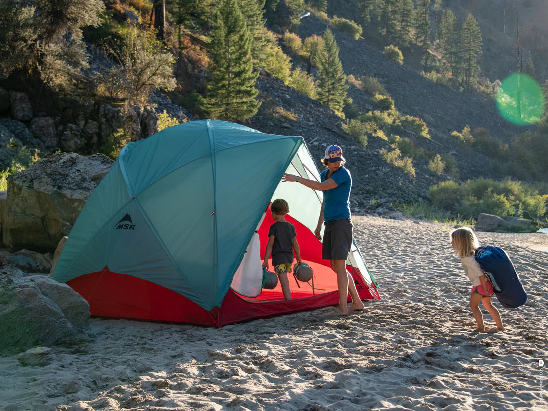 MSR Habitude 6 Family & Group Camping Tent Outdoor Action- Outdoor adventure