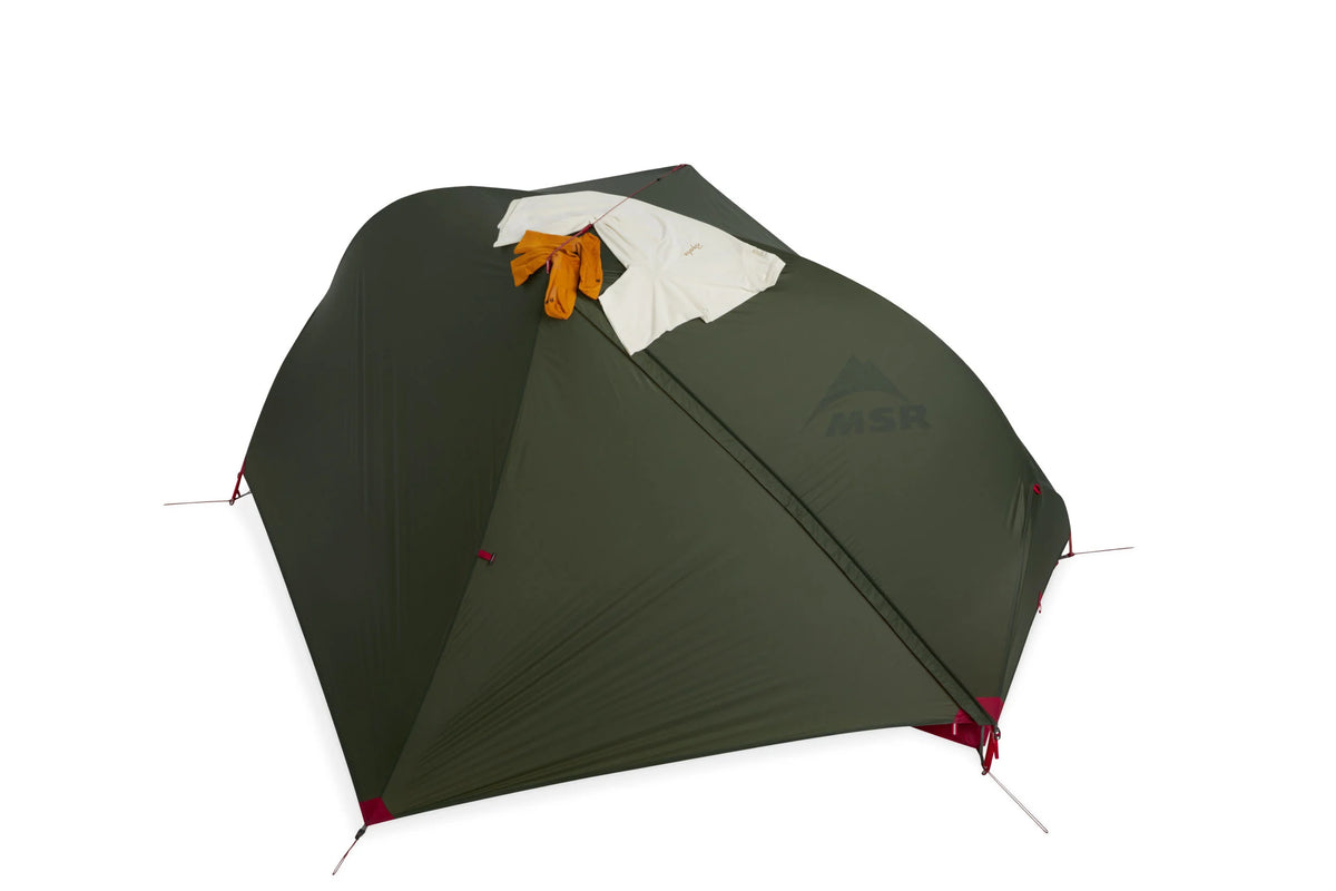 MSR Hubba Hubba™ Bikepack 1-Person Tent Outdoor Action- Clothesline Exterior