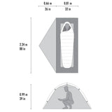 MSR Hubba Hubba™ LT 1-Person Backpacking Tent Outdoor Action-Tent Dimensions