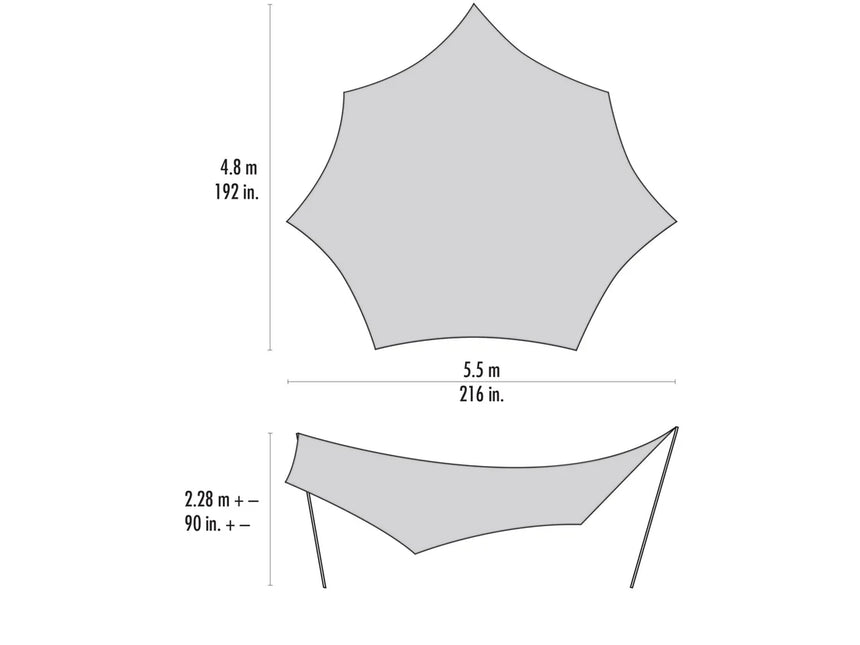 MSR Rendezvous Sun Shield 120 Shelter Outdoor Action- Floorplan 2