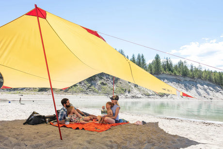 MSRMSR Rendezvous Sun Shield 200 ShelterOutdoor Action