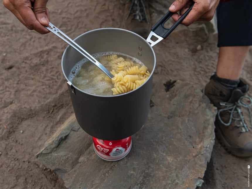 MSR Trail Lite 2L Pot Outdoor Action- In use