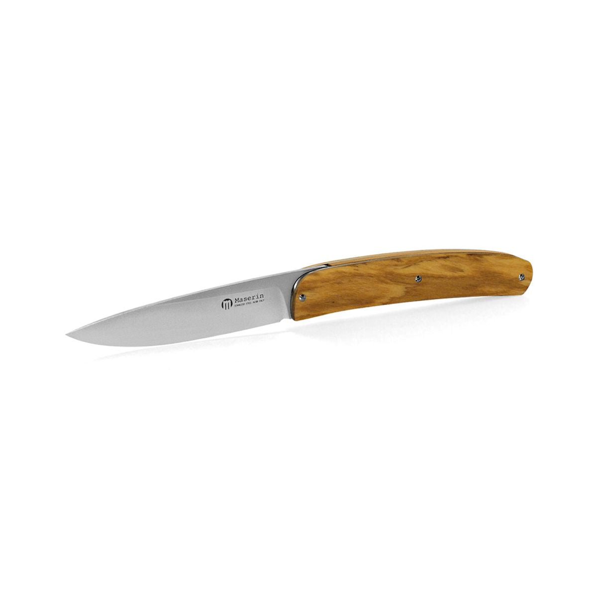 Maserin 380 Gourmet gentleman's folding knife designed by Attilio Morotti - elegant dining knife with leather sheath