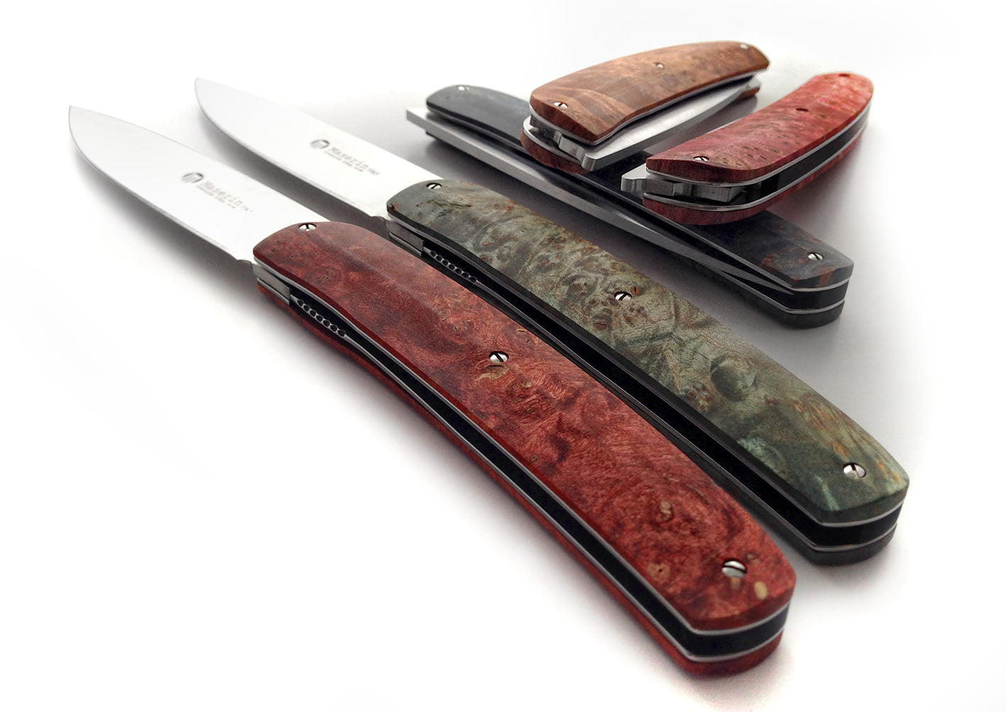 Maserin 380 Gourmet with dyed maple wood handle - colourful gentleman's folding knife