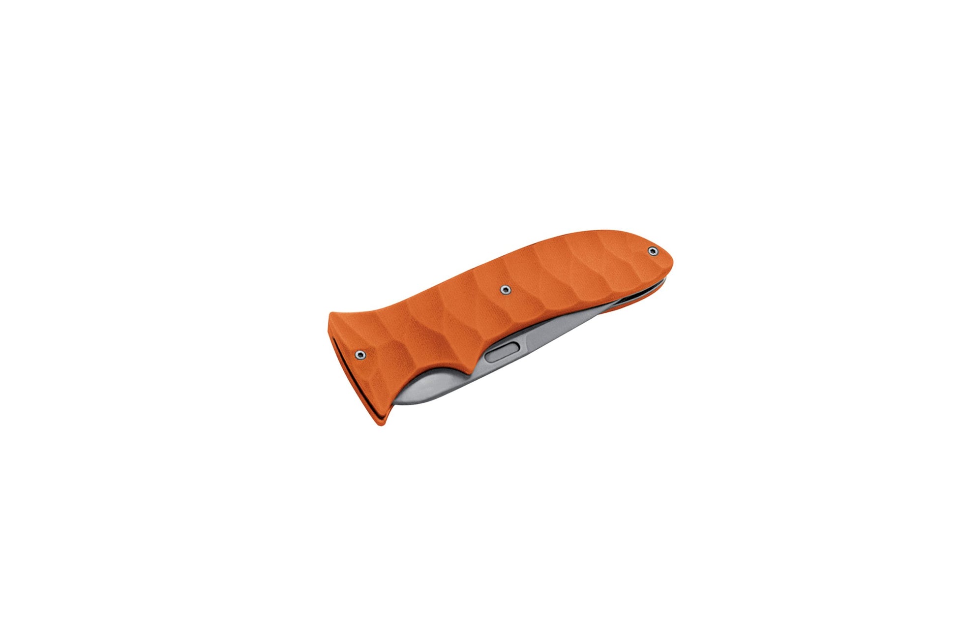 Maserin 384 GTO lightweight EDC folding knife with orange G10 textured handle - high visibility everyday carry knife