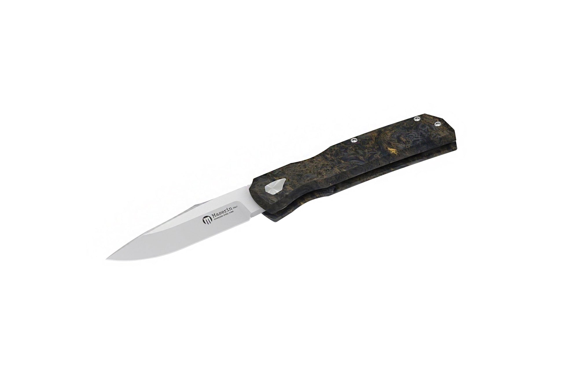 Maserin 502 Power gentleman's folding knife by Sergio Consoli - N690 steel EDC knife with steel clip