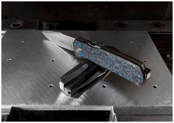 Maserin 502 Power folding knife with black G10 handle - CNC-machined grip surface