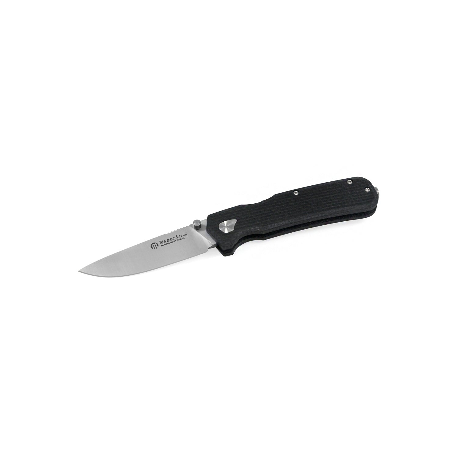 Maserin 630 Pulse MagnaCut EDC knife with denim Micarta handle - casual everyday carry folding knife