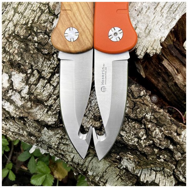 Maserin 763 Skinner back lock mechanism - secure pump system for safe hunting knife operation