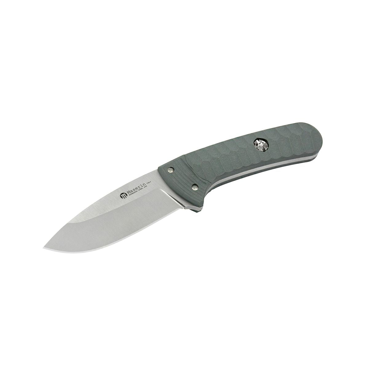 Maserin 975 SAX smooth blade bushcraft knife with G10 handle and nylon sheath - fixed blade survival knife
