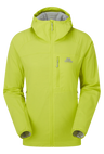 Mountain Equipment Aerotherm Hooded Women's Jacket in Vine Green - Front flat lay