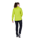 Mountain Equipment Aerotherm Hooded Women's Jacket in Vine Green - Side model view