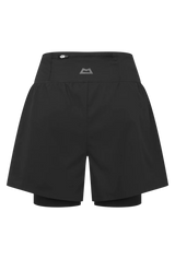 Mountain Equipment Agilix Women's Twin Short in Black - Front flat lay alternate