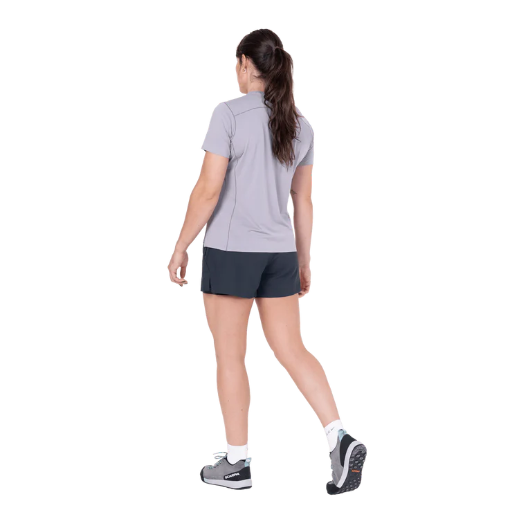 Mountain Equipment Agilix Women's Twin Short in Blue Nights - Back model view