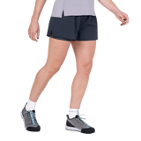 Mountain Equipment Agilix Women's Twin Short in Blue Nights - Front flat lay alternate