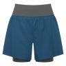 Mountain Equipment Agilix Women's Twin Short in Majolica Blue - Front flat lay