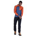 Mountain Equipment Aiguille Hooded Men's Top in Dusk/Red Rock - On Model Walking Back