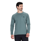 Mountain Equipment Apiro Men's Crew in Goblin Blue - Three Quarter on Model
