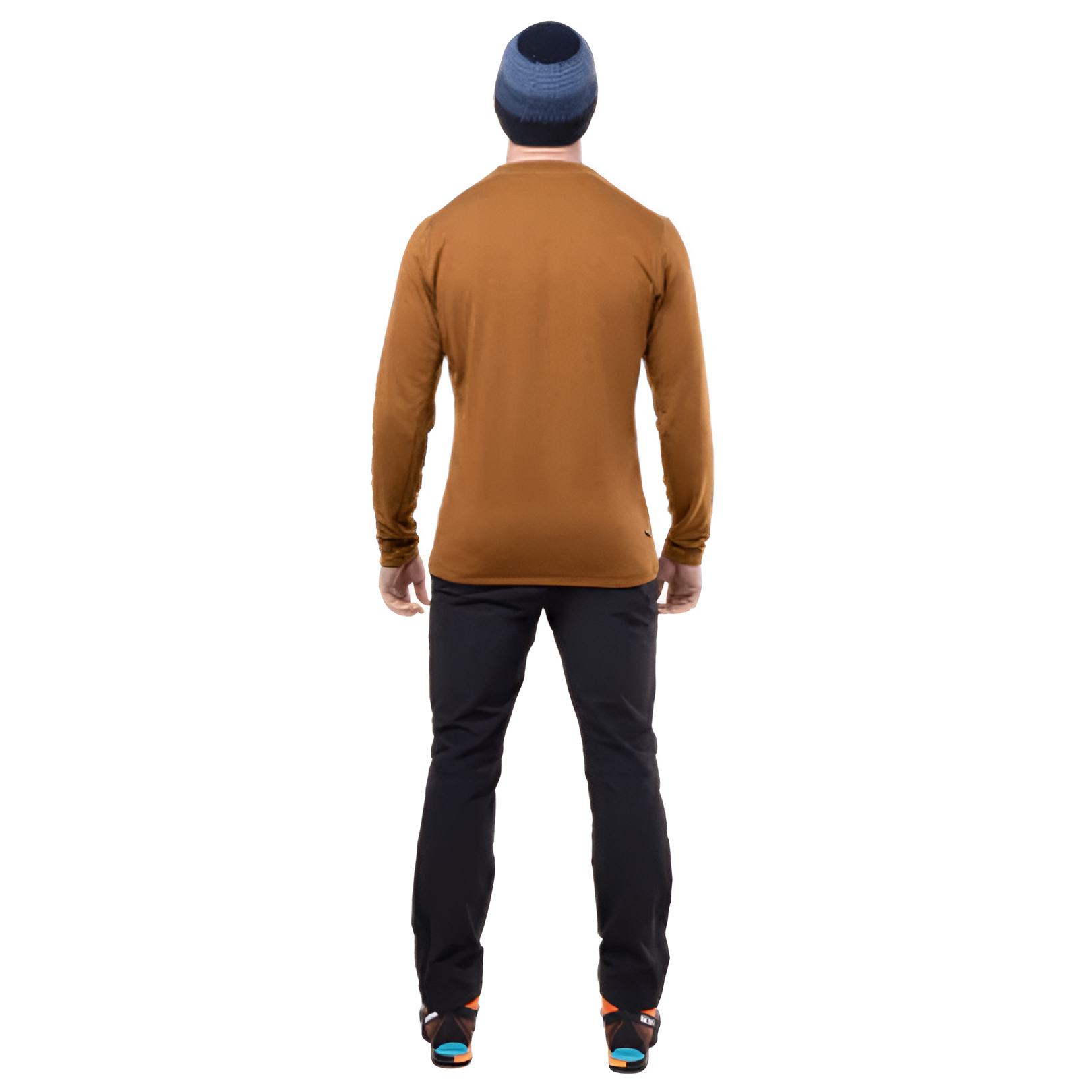 Mountain Equipment Apiro Men's Crew in Walnut - Back Fit on Model