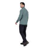 Mountain Equipment Apiro Men's Jacket in Goblin Blue - Three Quarter on Model