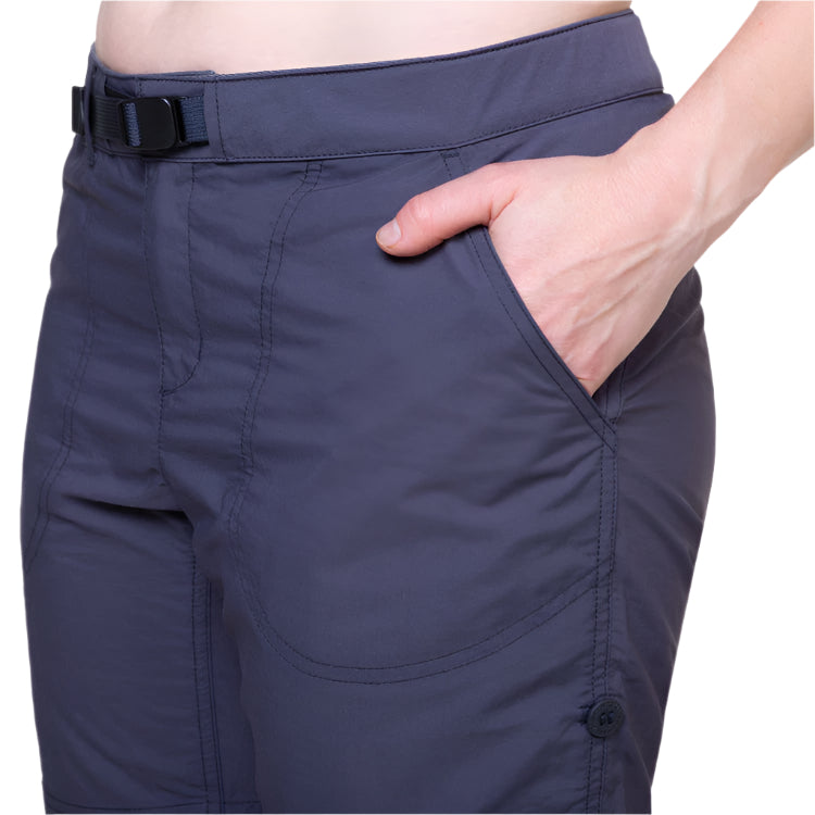 Mountain Equipment Approach Women's Short in Blue Nights - Front Pocket Detail