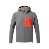 Mountain Equipment Arrow Hooded Men's Jacket in Anvil/Redrock - Front