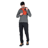 Mountain Equipment Arrow Hooded Men's Jacket in Anvil/Redrock - Pocket Zip Detail