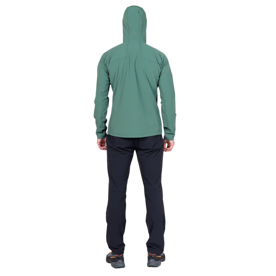 Mountain Equipment Arrow Hooded Men's Jacket in Fern/Pine - On Model Front Full