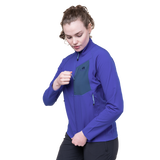 Mountain Equipment Arrow Women's Jacket in Clematis/Dusk - On Model Pocket Detail