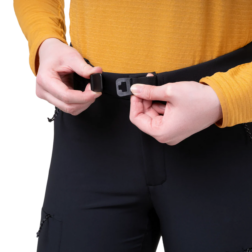 Mountain Equipment Austra Women's Tight in Black - Belt Buckle Detail