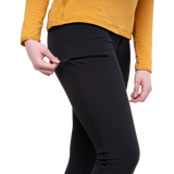Mountain Equipment Austra Women's Tight in Black - Thigh Pocket Detail